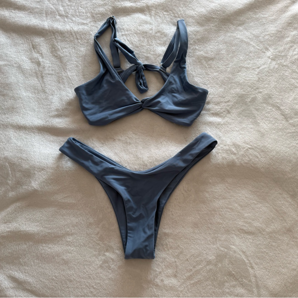 SHEIN Light Blue Bikini Set